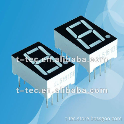 0.43" Single LED Digit , 1x digit , 2x dots, 19x12.6mm
